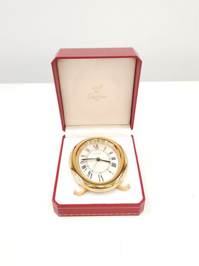CARTIER
Réveil en metal doré