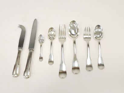 TETARD FRERES 
Ménagère en argent, modèle...