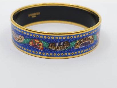 HERMES Paris 
Bracelet émaillé et plaqué...