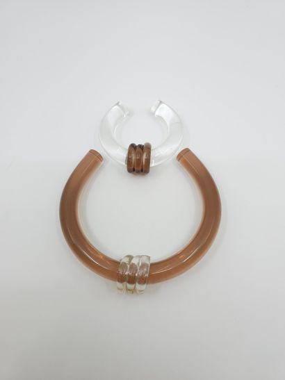 COLLIER torque en plastique et bracelet