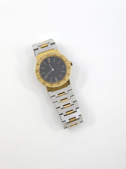 BULGARI
Montre bracelet en or et acier, cadran...
