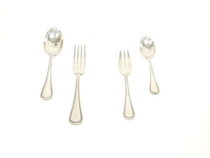 VILLEROY ET BOCH 
Partie de ménagère en argent...