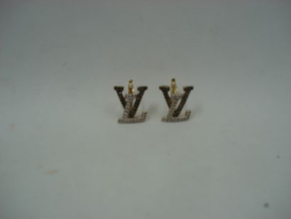 1 Paire boucles Or 18kt et pierres 4,29g...