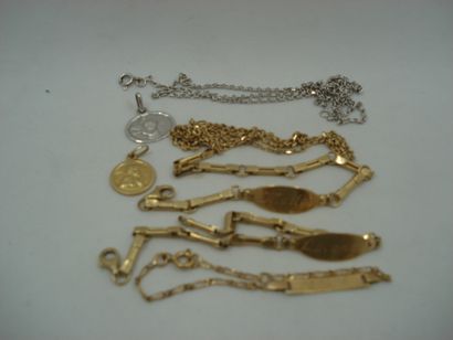 3 Bracelets Or 18kt 12,41 g gourmettes enfants...