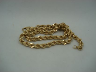 1 Chaîne Or 18kt 13,14g maille torsadée 