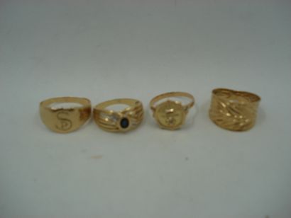 1 Bague Or 18kt 1,32g déformée 1 Bague Or...