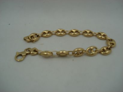 1 Bracelet Or 18kt 16,13 g un grains de café...