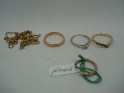 1 Bague Or gris 18kt et diamant 1,29 g 1...