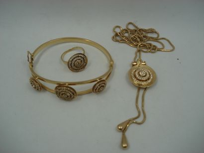 1 Collier Or 18kt et pierres 11,68g 1 Bracelet...