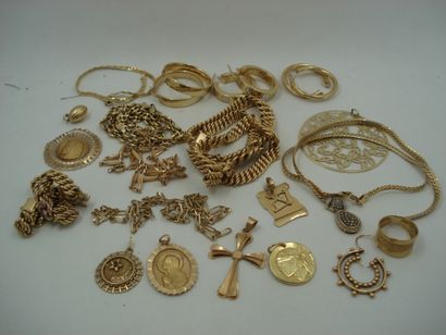 1 Bague Or 18kt 1,70g 2 Bracelets Or 18kt...