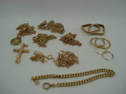 2 Paires boucles Or 18kt 1,25g 1 Pendentif...