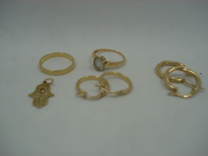 1 Bague Or 18kt et pierre 3,16g 1 Pendentif...