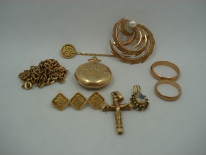 1 Montre gousset Or 2 tons 18kt 13,74g 2...