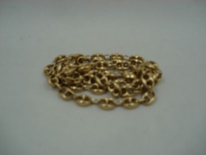 1 Chaîne Or 18kt 21,77 g grains de café 