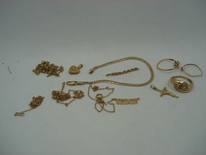 3 Bagues Or 18kt 5,41g et pierres détériorées...