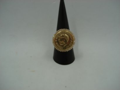 1 Bague Or 18kt et pierres 6,74g 
