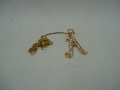 1 Chaîne Or 18kt 2,12 g 1 Pendentif Or 18kt...