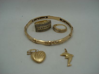 Bracelet Or 18kt 9,51g 2 Pendentifs Or 18kt...