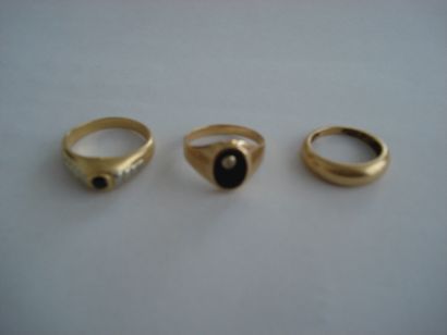 1 Bague Or 2 tons 18kt et pierre 9,02g 1...