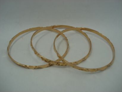 3 Bracelets Or 18kt 42,15g 