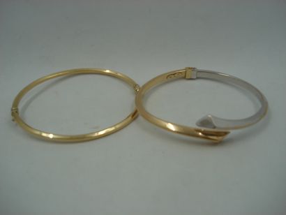 1 Bracelet ouvrant Or 2 tons 18kt 6,44g 1...