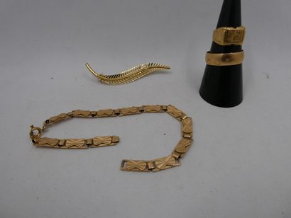 1 Alliance Or 18kt 3,69g 1 Broche Or 14kt...