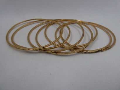 7 Bracelets Or 14kt 50,81g 