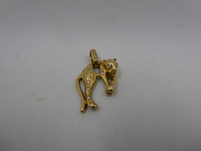 1 Pendentif Or 18kt et diamants 15,15g 