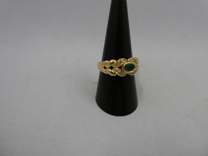 1 Bague Or 18kt et pierres 6,61g 