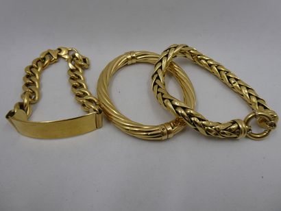 3 Bracelets Or 18kt 72,42g 