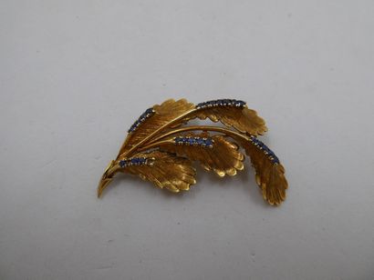 1 Broche Or 18kt et pierres 10,31g 