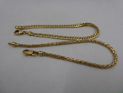 2 Bracelets Or 18kt 11,84g 