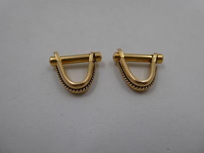 2 Boutons de manchettes Or 18kt 11,74g 