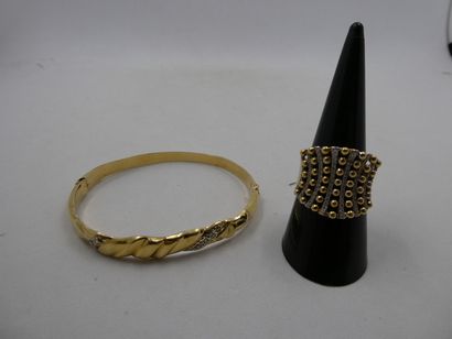 1 Bracelet Or 18kt et pierres 6,83g détérioré...