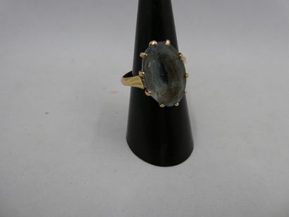 1 Bague Or 18kt et pierre 6,26g détériorée...