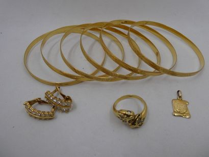 6 Bracelets Or 18kt 47,72g 1 Bague Or 18kt...