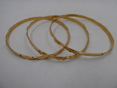 3 Bracelets Or 18kt 41,63g 