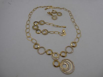 1 Bracelet Or 18kt et pierres 6,27g 1 Collier...