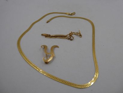 1 Collier Or 18kt 9,30g détérioré 1 Bracelet...