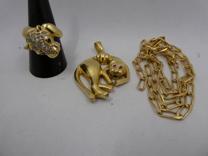 1 Chaîne Or 18kt 27,47g 1 Pendentif Or 18kt...