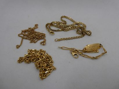 1 Bracelet Or 18kt 3,28g 1 Chaîne Or 18kt...