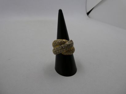 1 Bague Or 18kt et pierres 9,07g 