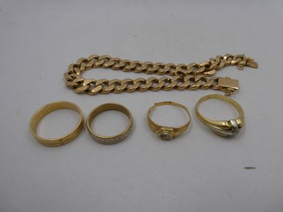 1 Bracelet Or 18kt 46,66g 1 Alliance Or 18kt...