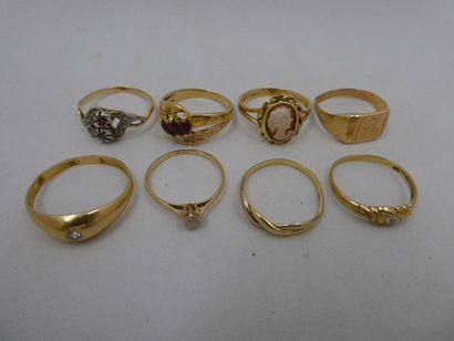 1 Bague Or 18 carats 3,13g 3 Bagues Or 2...
