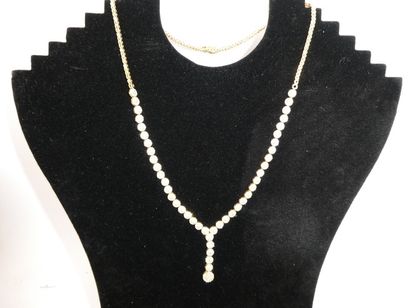 1 Collier Or 18kt et pierres 20,77g 