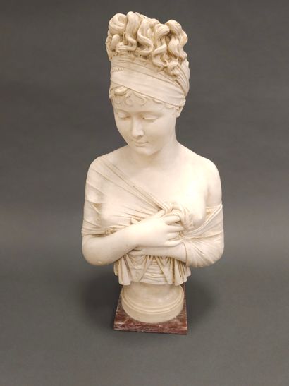 Mme RECAMIER de CARLI d'après HOUDON 
Buste...