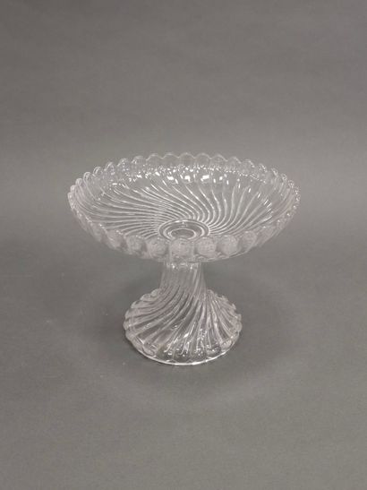 BACCARAT modèle bambou 
Paire de compotier...