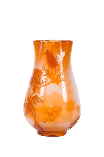 Émile GALLE (1846 – 1904) 
	Vase ovoïde à...