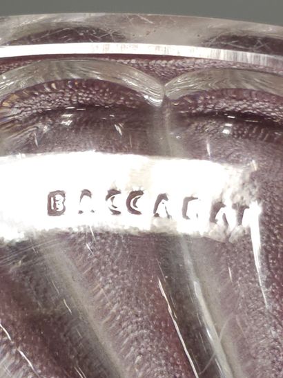 BACCARAT modèle bambou 
Paire de compotier...