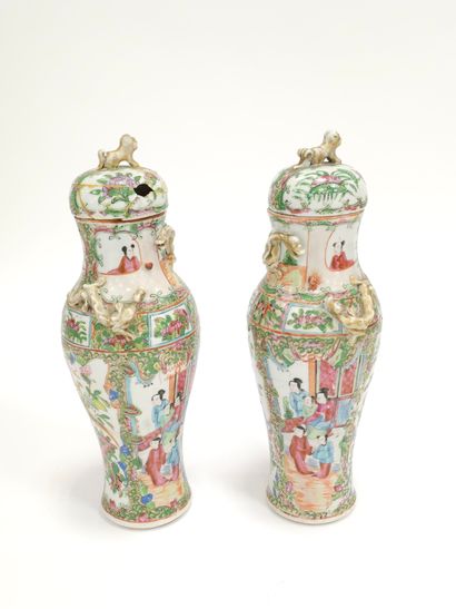 CANTON
Pots couverts en porcelaine blanche...
